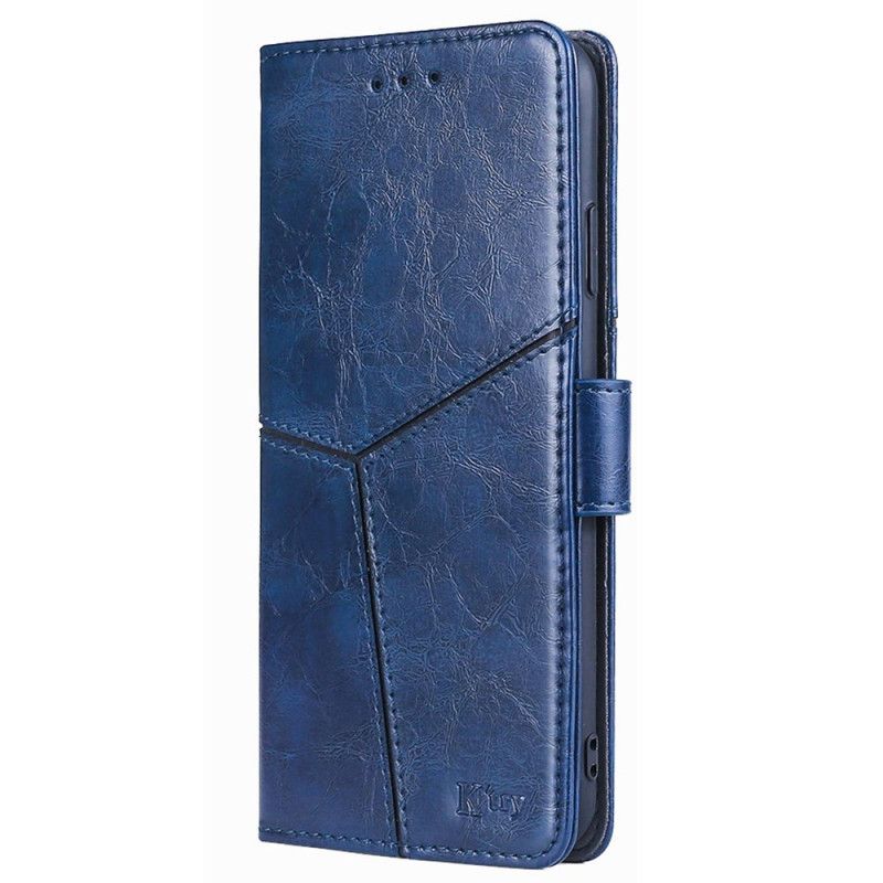 Læder Cover Honor Magic 6 Pro Telefon Etui Vintage Geometrisk Mønster