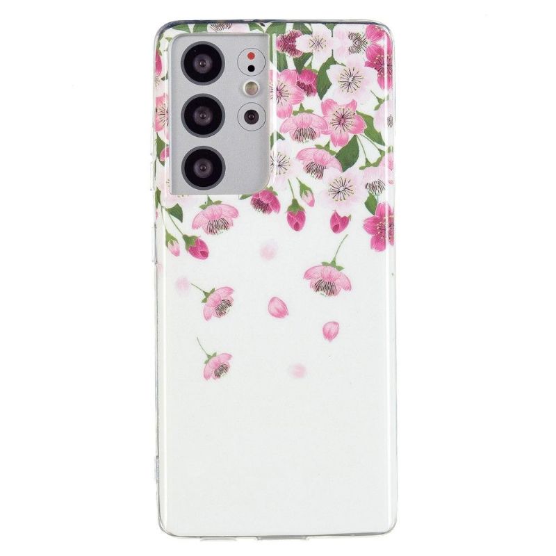 Cover Samsung Galaxy S21 Ultra 5G Fluorescerende Blomster