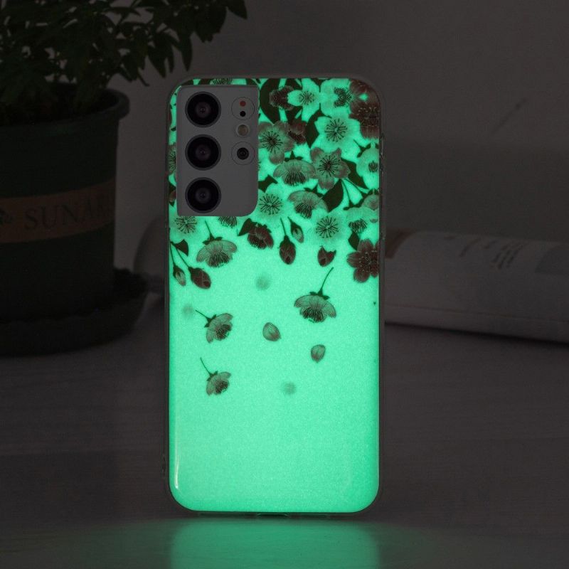 Cover Samsung Galaxy S21 Ultra 5G Fluorescerende Blomster