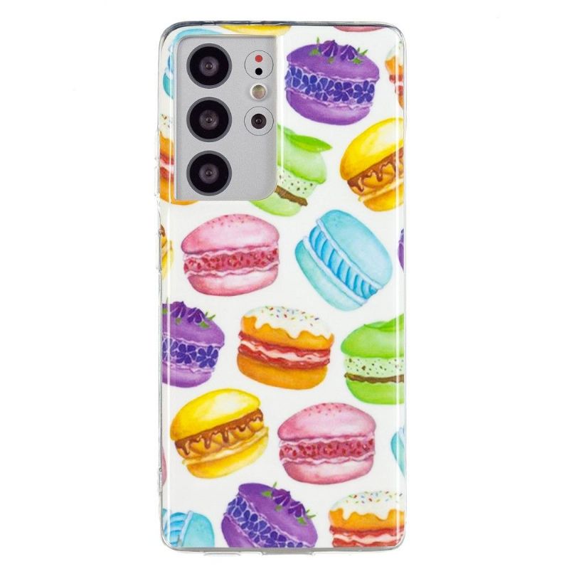 Cover Samsung Galaxy S21 Ultra 5G Fluorescerende Macarons