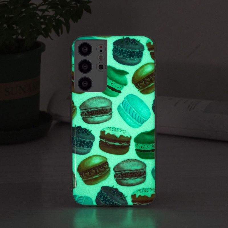 Cover Samsung Galaxy S21 Ultra 5G Fluorescerende Macarons