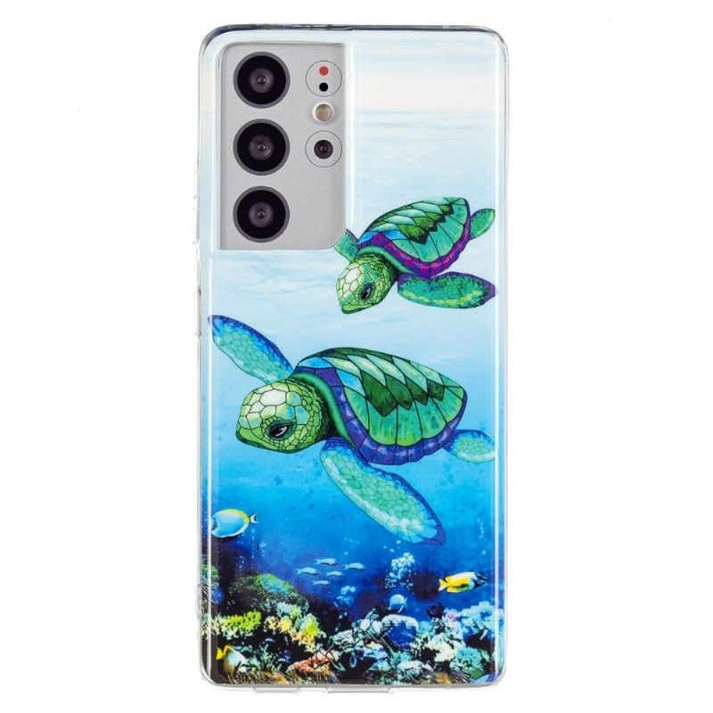 Cover Samsung Galaxy S21 Ultra 5G Fluorescerende Skildpadder