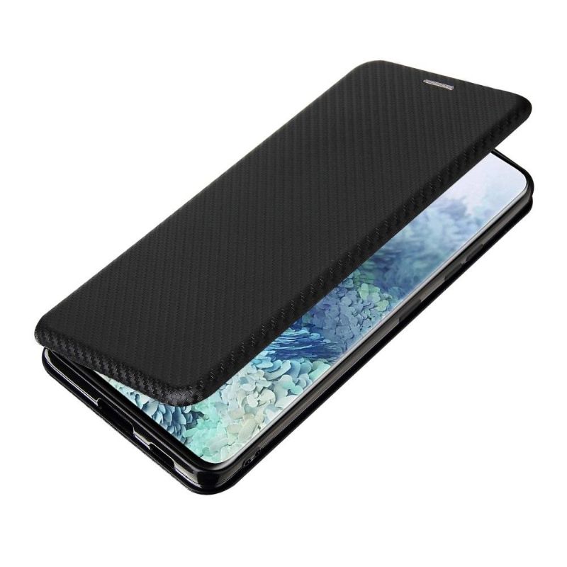 Flip Cover Samsung Galaxy S21 Ultra 5G Carbon Fiber Style Imiteret Læder