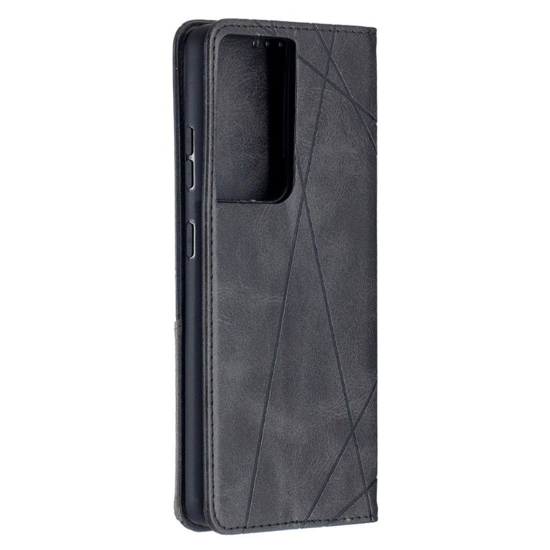 Flip Cover Samsung Galaxy S21 Ultra 5G Hemming Célinia Style Læder Kortholder