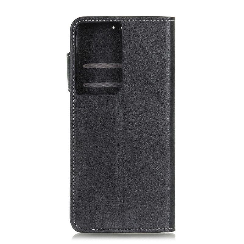 Flip Cover Samsung Galaxy S21 Ultra 5G Hemming S Form Udsatte Sømme