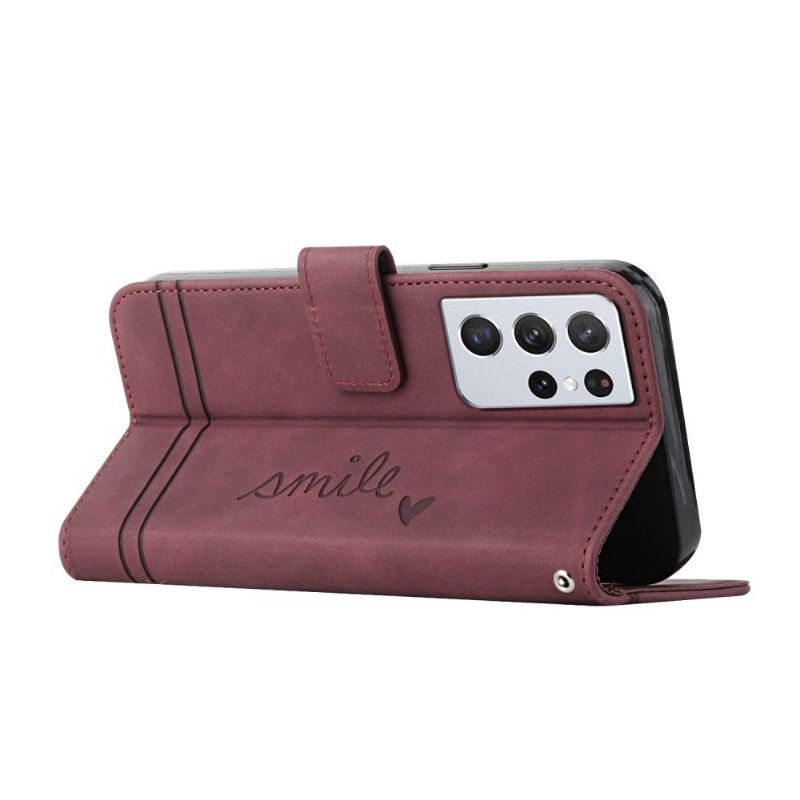 Flip Cover Samsung Galaxy S21 Ultra 5G Smil Linjer