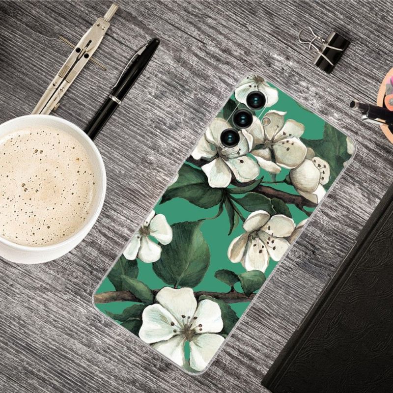 Cover Samsung Galaxy A13 5G Anti-fald Hvide Blomster