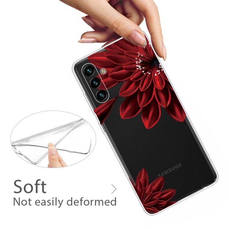 Cover Samsung Galaxy A13 5G Anti-fald Røde Blomster