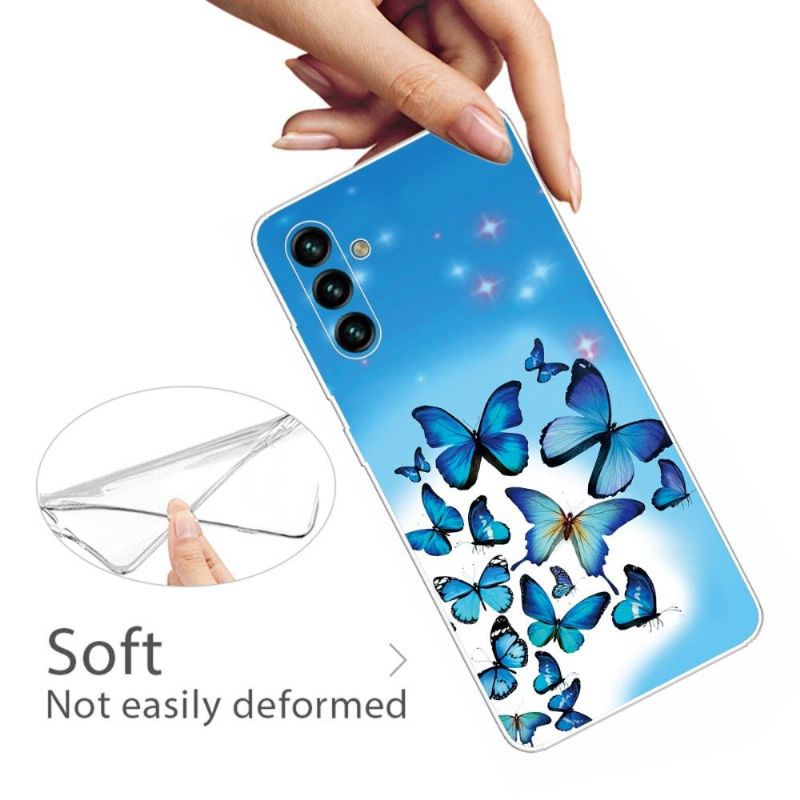 Cover Samsung Galaxy A13 5G Blå Sommerfugle