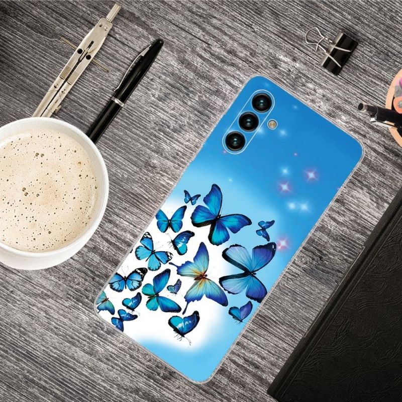 Cover Samsung Galaxy A13 5G Blå Sommerfugle