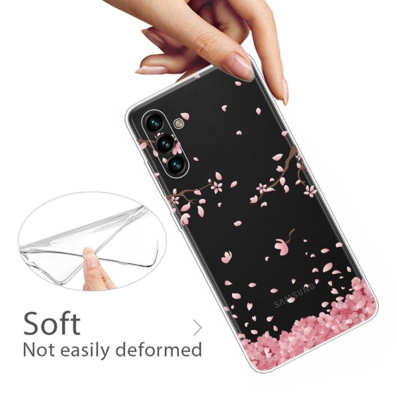 Mobilcover Samsung Galaxy A13 5G Original Lyserøde Blomster