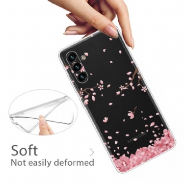 Mobilcover Samsung Galaxy A13 5G Original Lyserøde Blomster