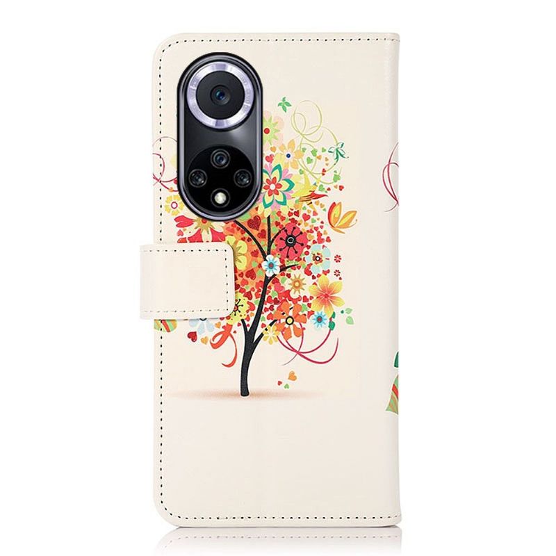 Flip Cover Huawei Nova 9 / Honor 50 Anti-fald Blomstertræ