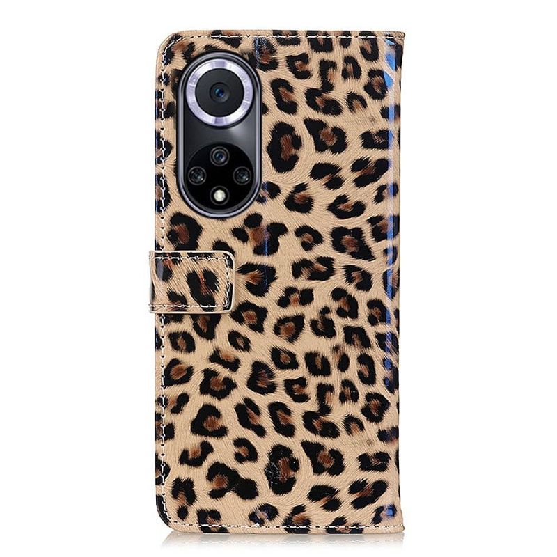 Flip Cover Huawei Nova 9 / Honor 50 Leopard I Imiteret Læder