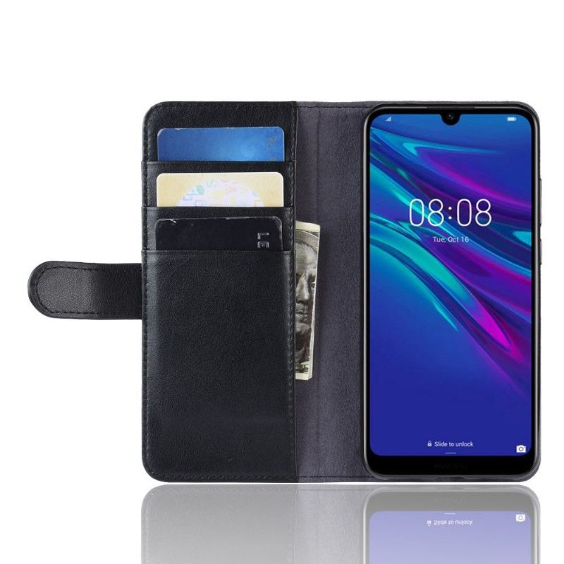 Etui Huawei Y6 2019 Premium Læder - Sort