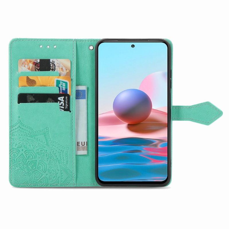 Flip Cover Xiaomi Redmi Note 10 Mandala Kortholder