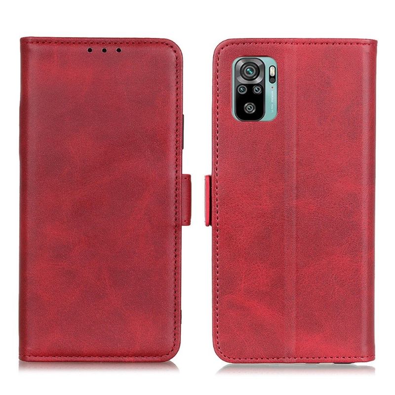 Flip Cover Xiaomi Redmi Note 10 Punge Etui Cover I Mat Imiteret Læder