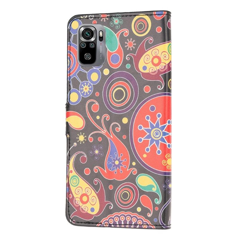 Læder Cover Xiaomi Redmi Note 10 Paisley Blomst