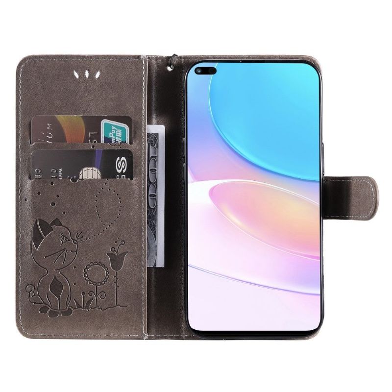 Flip Cover Honor 50 Lite / Huawei Nova 8i Hemming Katte Illustration