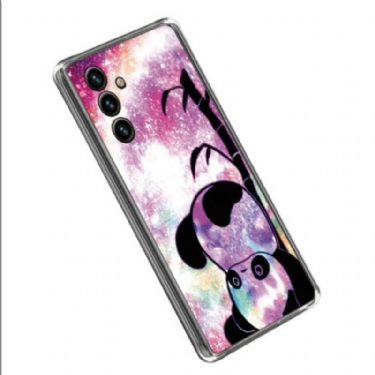 Cover Samsung Galaxy A14 / A14 5G Silikone Panda På Hovedet