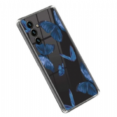 Cover Samsung Galaxy A14 / A14 5G Sømløse Blå Sommerfugle