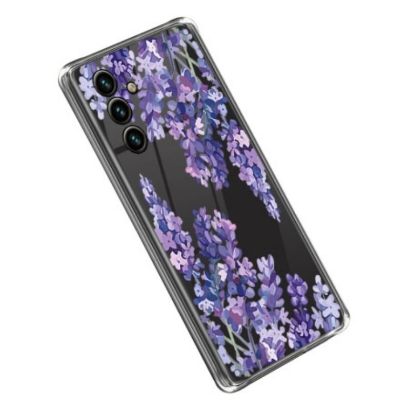 Cover Samsung Galaxy A14 / A14 5G Sømløse Lilla Blomster