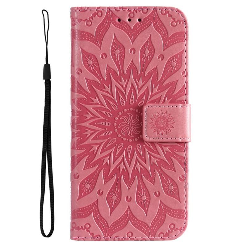 Flip Cover Samsung Galaxy A14 / A14 5G Mandala Sun Med Snor