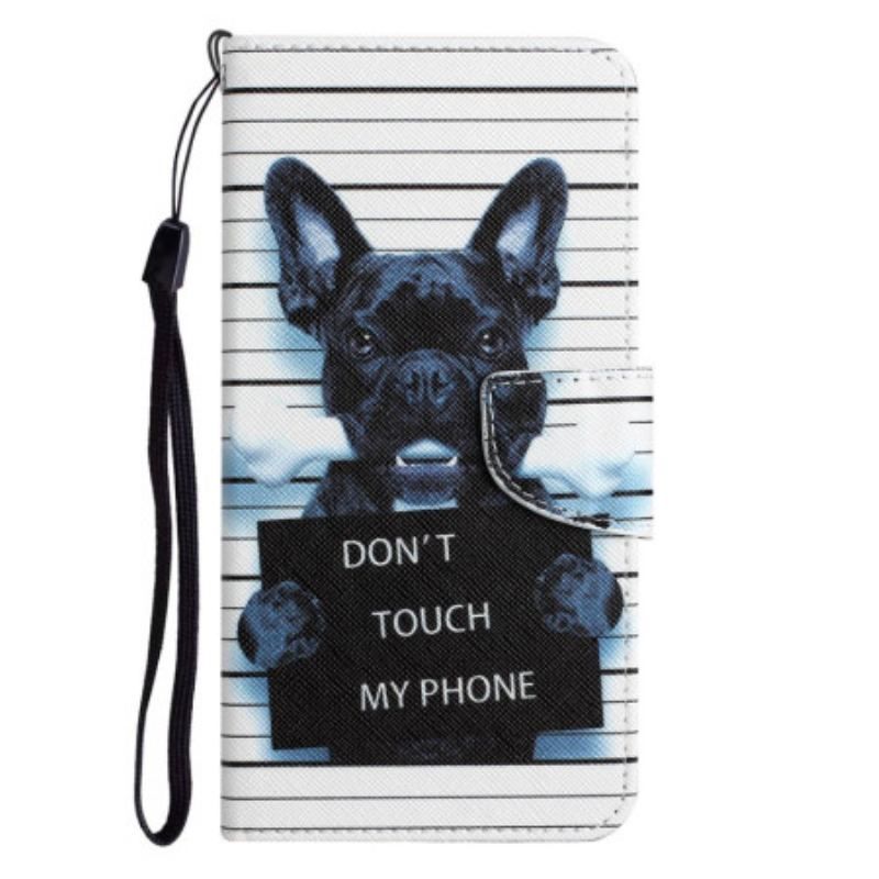 Flip Cover Samsung Galaxy A14 / A14 5G Med Snor Hund Rør Ikke Med Snor