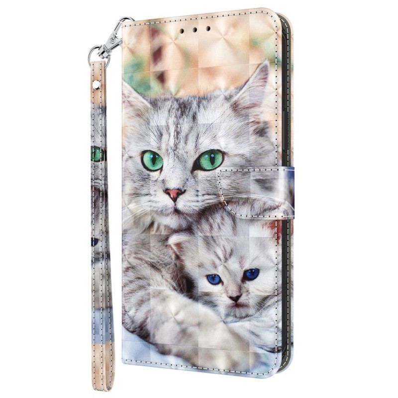 Flip Cover Samsung Galaxy A14 / A14 5G Med Snor Kun Thong Cats