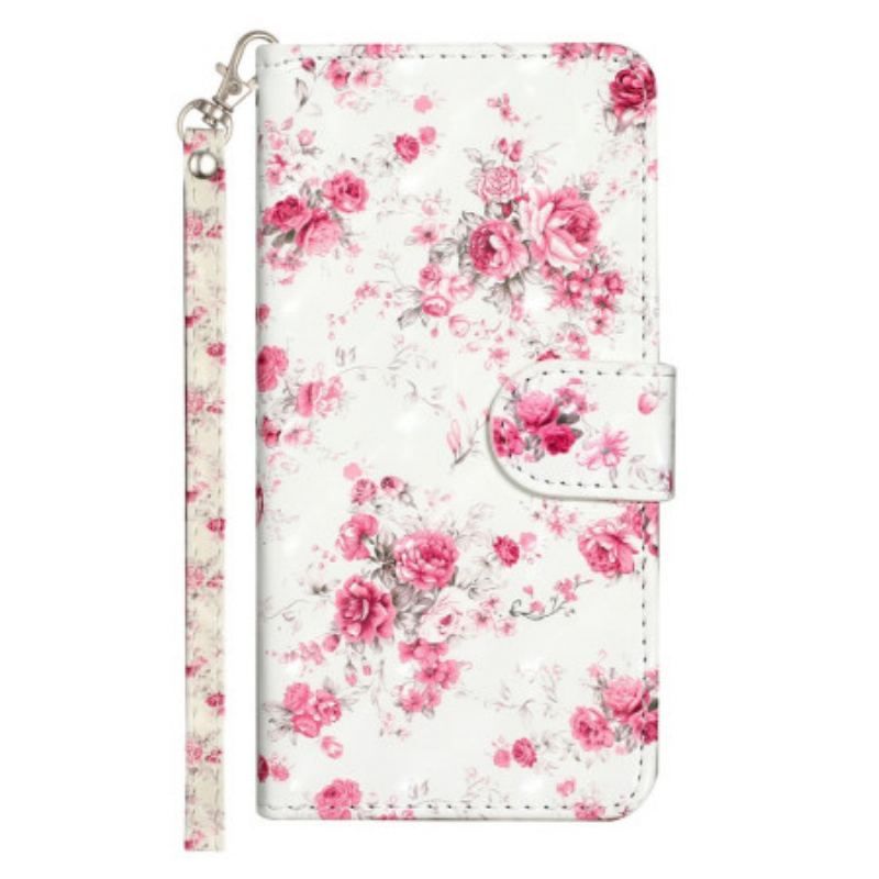 Flip Cover Samsung Galaxy A14 / A14 5G Med Snor Rem Liberty Flowers