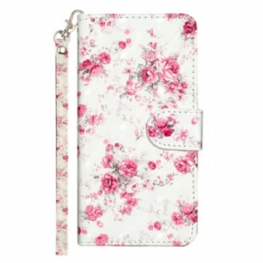 Flip Cover Samsung Galaxy A14 / A14 5G Med Snor Rem Liberty Flowers