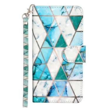 Læder Cover Samsung Galaxy A14 / A14 5G Med Snor Strappy Night Tiger