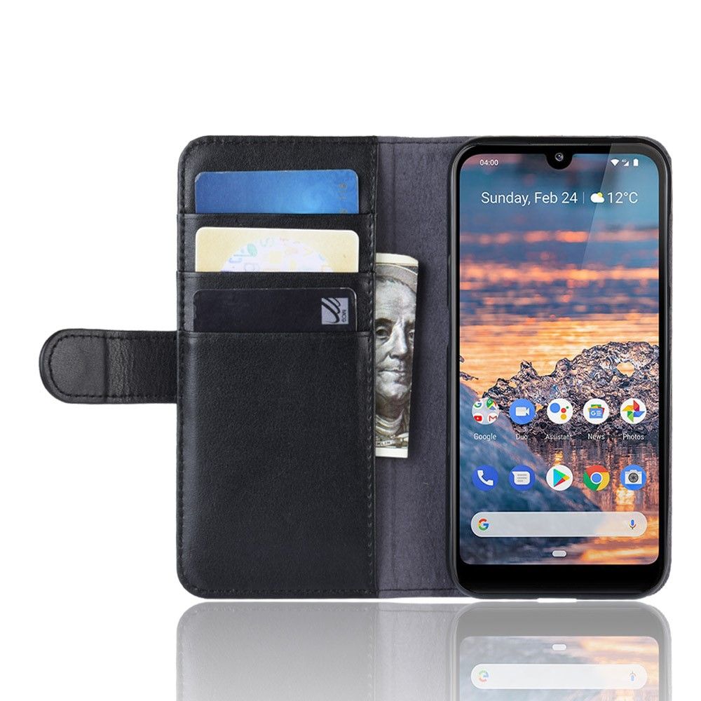 Case Nokia 4.2 Punge Premium Læder - Sort