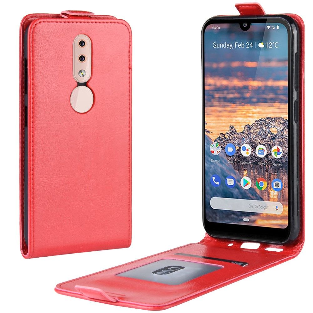 Etui Nokia 4.2 Anti-fald Flip Cover Lodret Kunstlæder