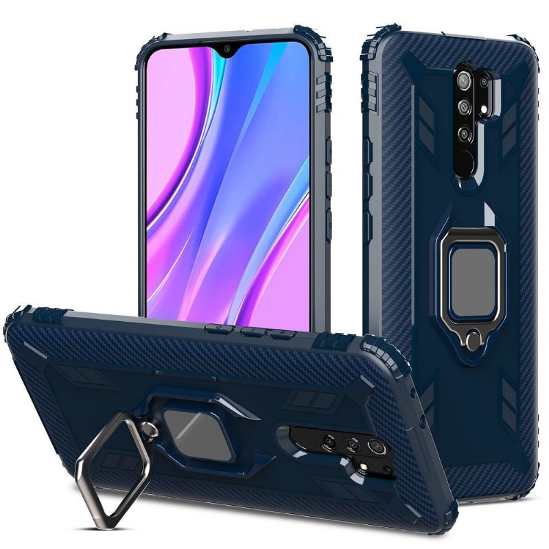 Cover Xiaomi Redmi 9 Carbonlook Med Støttering