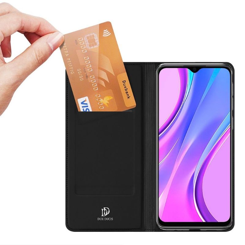 Flip Cover Xiaomi Redmi 9 Hemming Satin Belægning