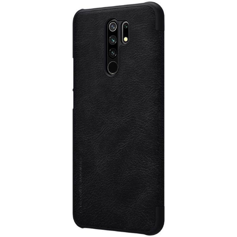 Flip Cover Xiaomi Redmi 9 Qin-seriens Lædereffekt