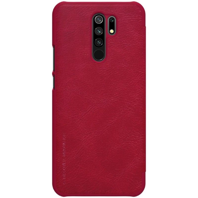 Flip Cover Xiaomi Redmi 9 Qin-seriens Lædereffekt