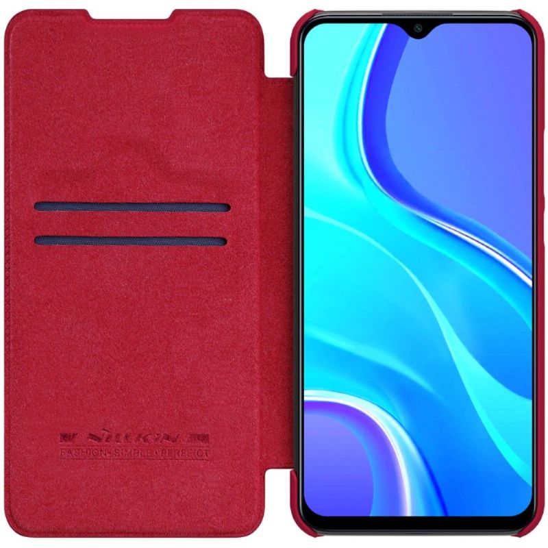 Flip Cover Xiaomi Redmi 9 Qin-seriens Lædereffekt