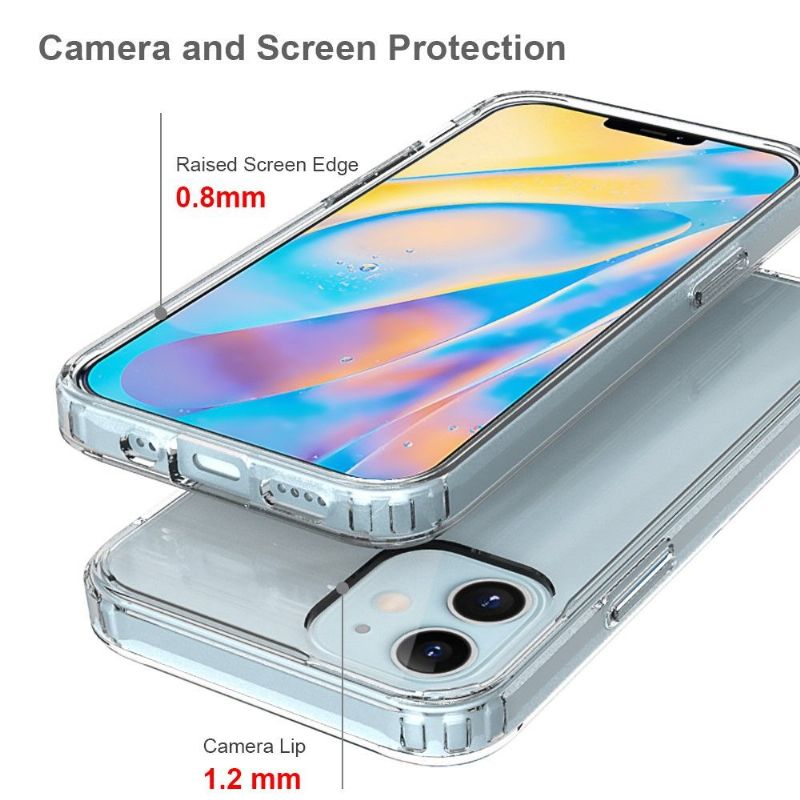 Cover iPhone 12 Mini Anti-fald Beskyttelsessæt Gennemsigtig