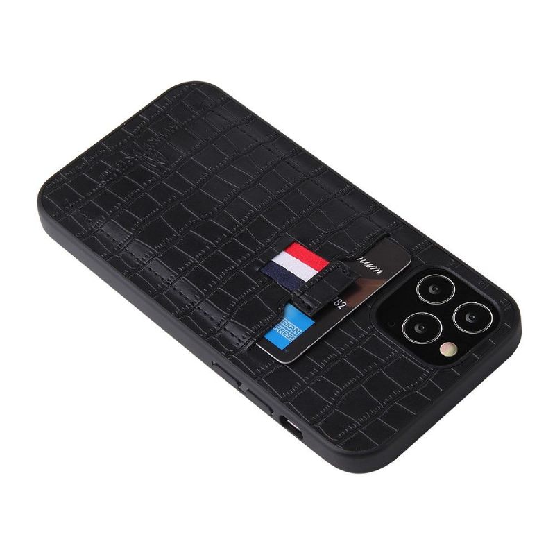 Cover iPhone 12 Mini Anti-fald Croc Look Card Holder