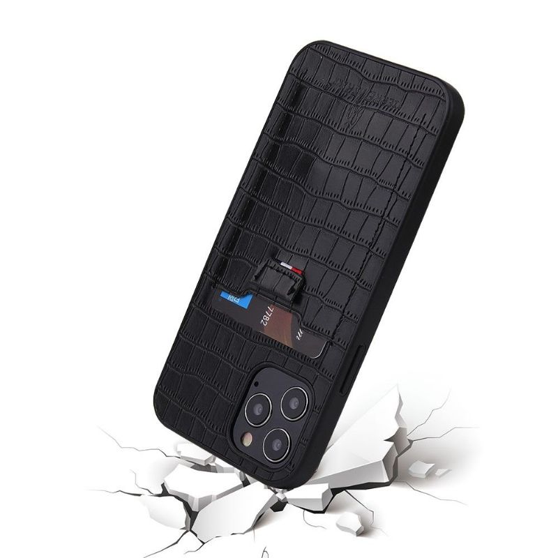 Cover iPhone 12 Mini Anti-fald Croc Look Card Holder