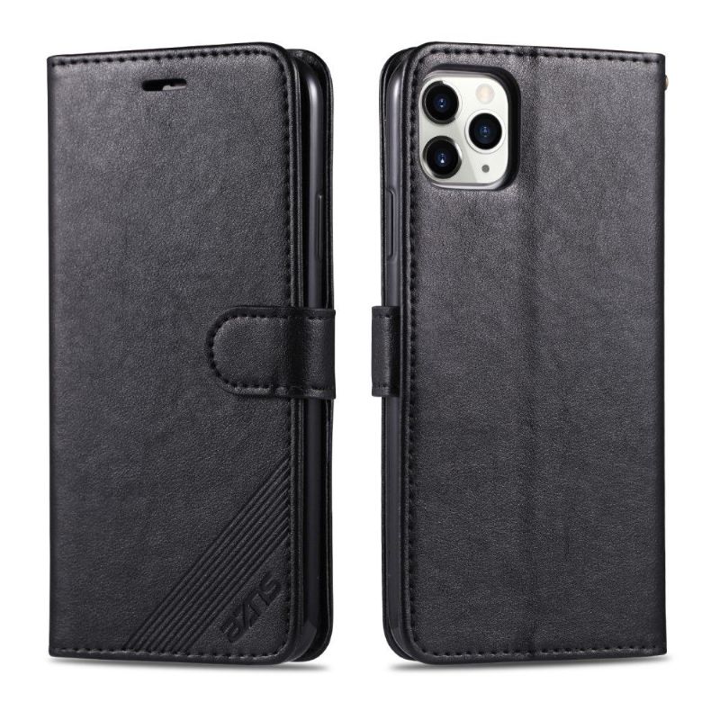 Etui iPhone 12 Mini Hemming Azns Imiteret Læder Kortholder