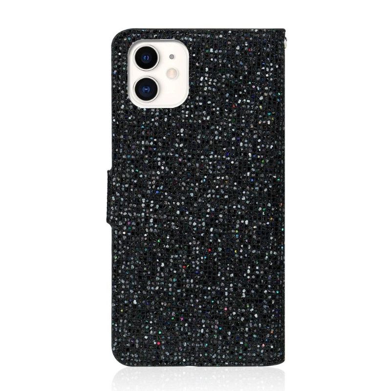 Flip Cover iPhone 12 Mini Glitterkortholder