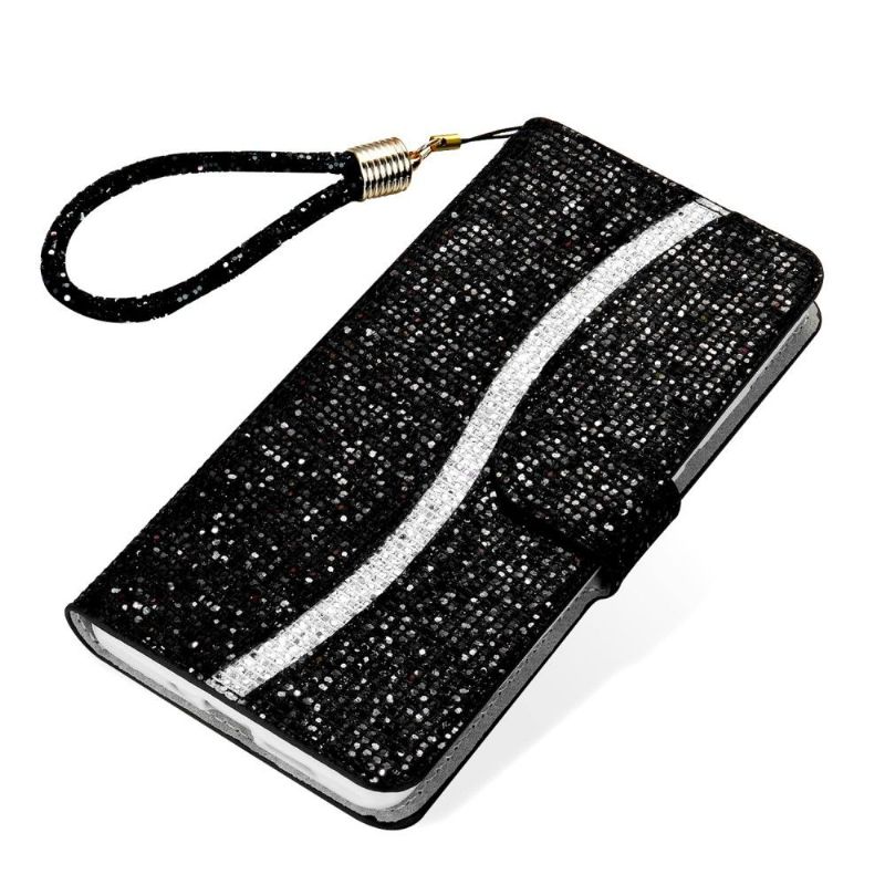 Flip Cover iPhone 12 Mini Glitterkortholder
