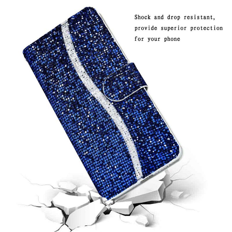 Flip Cover iPhone 12 Mini Glitterkortholder