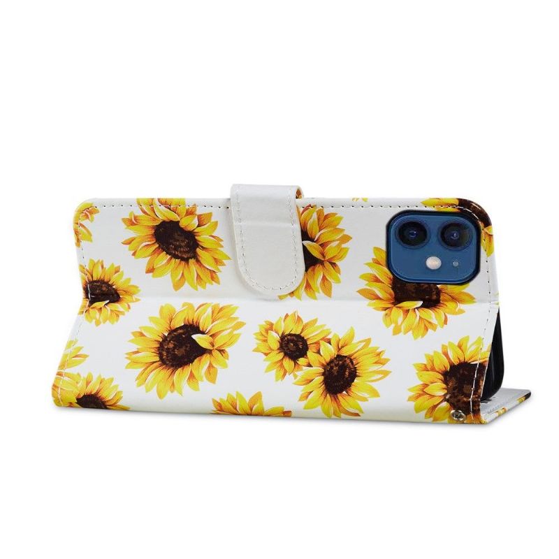 Flip Cover iPhone 12 Mini Solsikkeblomst