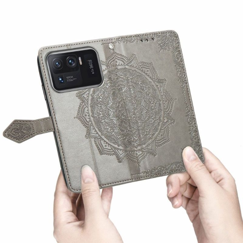 Læder Cover Xiaomi Mi 11 Ultra Mandala Relief I Kunstlæder