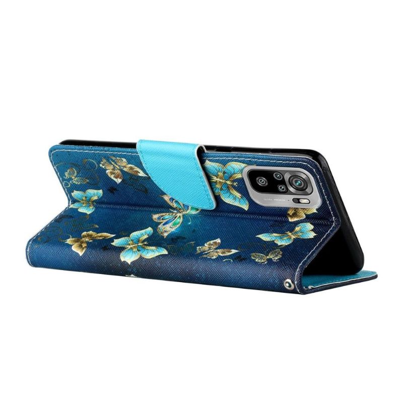 Flip Cover Xiaomi Redmi Note 10 4G / Note 10S Flyvende Sommerfugle