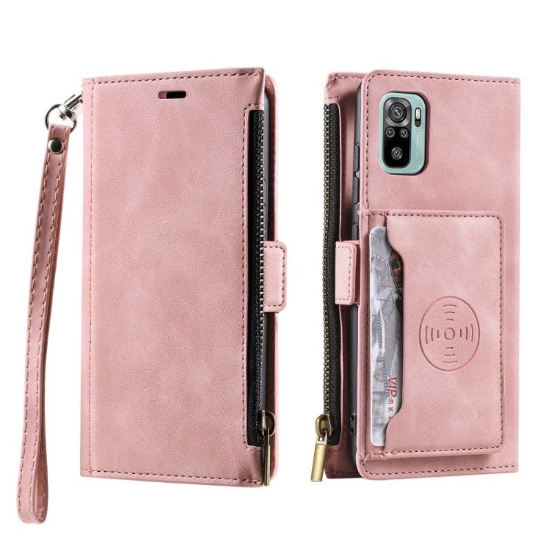 Flip Cover Xiaomi Redmi Note 10 4G / Note 10S Hemming Punge Etui Stand Funktion